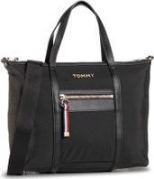 Kabelka Tommy Jeans Nylon Satchel AW0AW08523 Černá