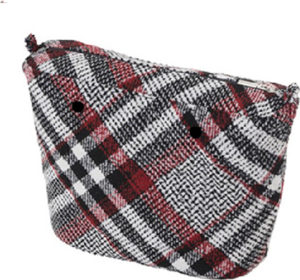 VNITŘNÍ TAŠKA TARTAN BÍLÁ / RED / ČERNÁ PRO Obag MINI