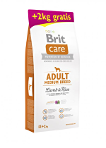 Brit Care Dog Adult Medium Breed Lamb & Rice 12kg+2kg