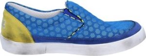 2 Stars Street boty slip on blu tessuto giallo camoscio BT802 Modrá