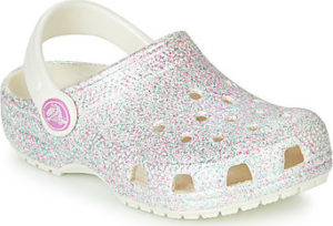 Crocs Pantofle Dětské CLASSIC GLITTER CLOG K Bílá