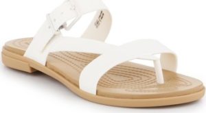 Crocs Sandály Tulum Toe Post Sandal W 206108-1CQ Bílá