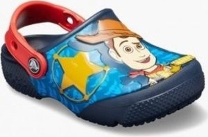 Crocs Pantofle Dětské Klapki Fl Buzz Woody Clog Modrá