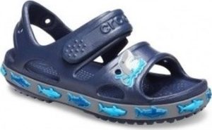 Crocs Sandály Dětské Sandały Fun Lab Shark Band Sandal Modrá