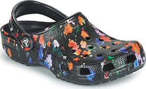 Crocs Pantofle CLASSIC PRINTED FLORAL CLOG Černá