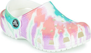 Crocs Pantofle Dětské CLASSIC TIE DYE GRAPHIC CLOG K Bílá