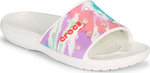 Crocs Sandály CLASSIC CROCS TIEDYE GRPHC SLD Bílá