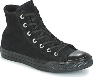 Converse Tenisky CHUCK TAYLOR ALL STAR MONO PLUSH SUEDE HI BLACK/BLACK/BLACK Černá