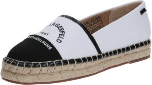 Karl Lagerfeld Espadrilky 'KAMINI' černá / bílá