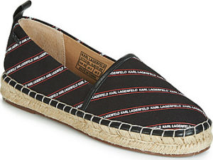 Karl Lagerfeld Espadrilky KAMINI STRIPE LOGO SLIP Černá