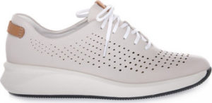 Clarks Šněrovací polobotky RIO TIE WHITE Bílá