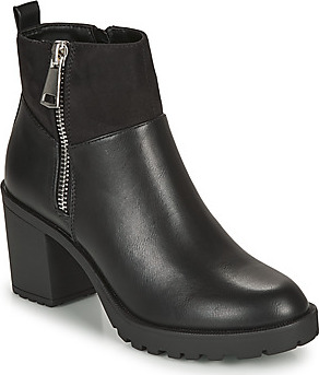 Only Kotníkové kozačky BARBARA-6 PU HEELED ZIP BOOT Černá