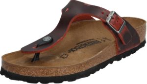 BIRKENSTOCK Žabky 'Gizeh' rezavě červená / bordó