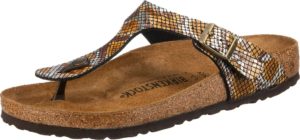 BIRKENSTOCK Žabky 'Gizeh Python' hnědá / mix barev