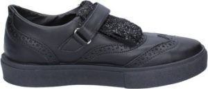 2 Stars Šněrovací polobotky sneakers nero pelle glitter BX380 Černá