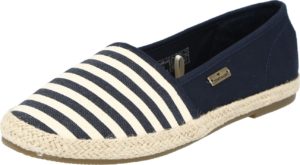 TOM TAILOR Espadrilky námořnická modř / bílá