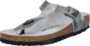 BIRKENSTOCK Žabky 'Gizeh' stříbrně šedá